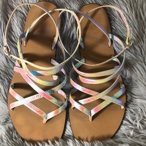 Clara Iridescent Sandals from J. Crew